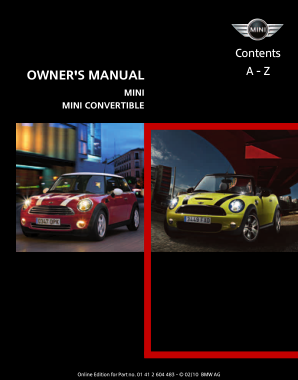 2010 Mini USA CONVERTIBLE Owners Manual